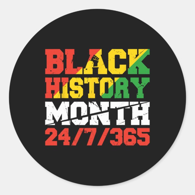 African Pride Juneteenth Black History Month 2  Classic Round Sticker (Front)