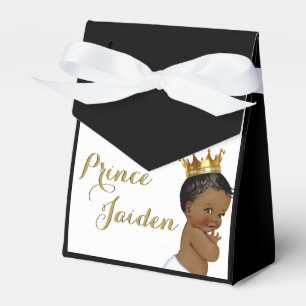 African Prince Black & Gold Elegant Favour Box