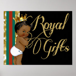 African Prince Green Red Fancy Royal Gifts Sign