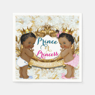 African Prince or Princess Gender Reveal Napkin