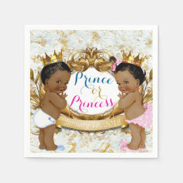 African Prince or Princess Gender Reveal Napkin