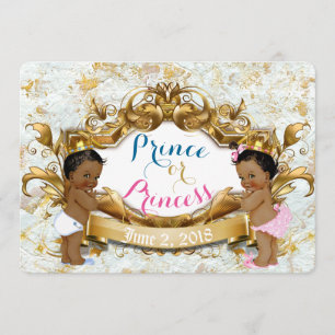 African Prince & Princess Gender Reveal Invitation