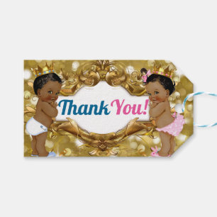 African Prince/Princess Glitter Thank You Tags