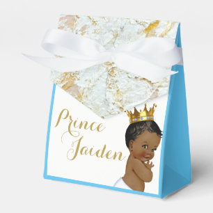 African Prince Royal Blue FANCY Baby Shower Tent Favour Box