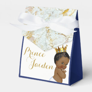 African Prince Royal Blue FANCY Baby Shower Tent Favour Box