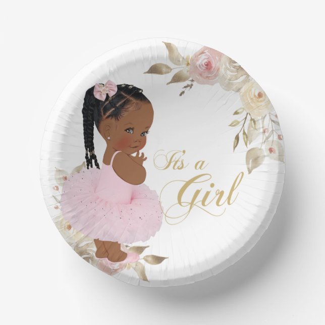 African Princess Baby Shower Paper Plate (Front)