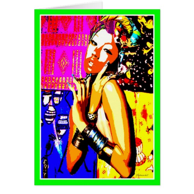 African Princess Greeting Card • Modern Afrocentri (Front)