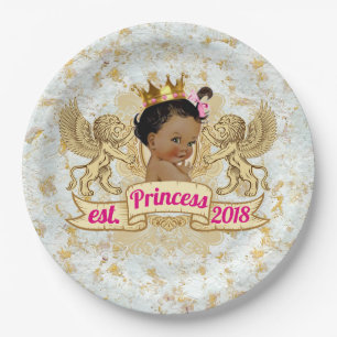 African Princess marble white and gold Plates