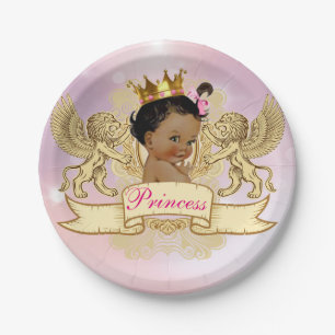African Princess Royal Baby Shower Plates