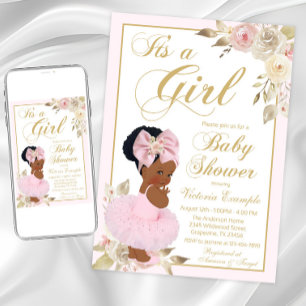 African Princess Tutu Baby Shower Invitation