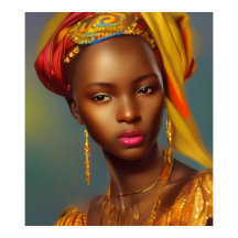 African princess woman 6 gold jewellery