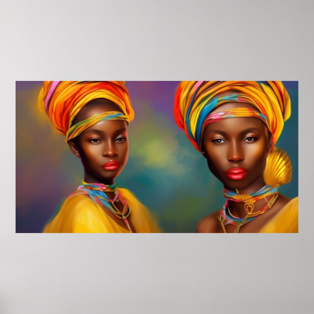 African princess women gold jewellery 2 poster (Front)