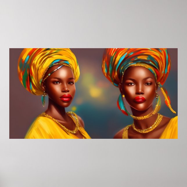 African princess women gold jewellery 3 poster (Front)
