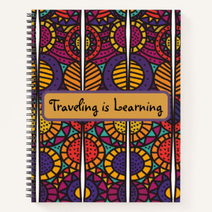 African Print 8.5 x 11 Notebook