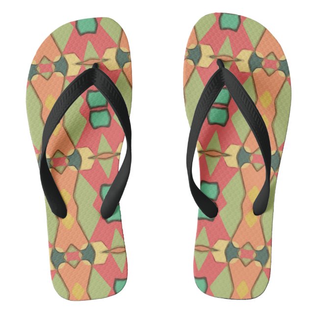 african print adult flip flops (Footbed)