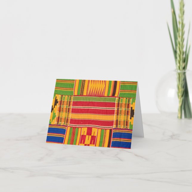 African Print Blank Note Card (Front)