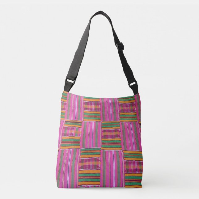 African Print Crossbody Bag (Front)