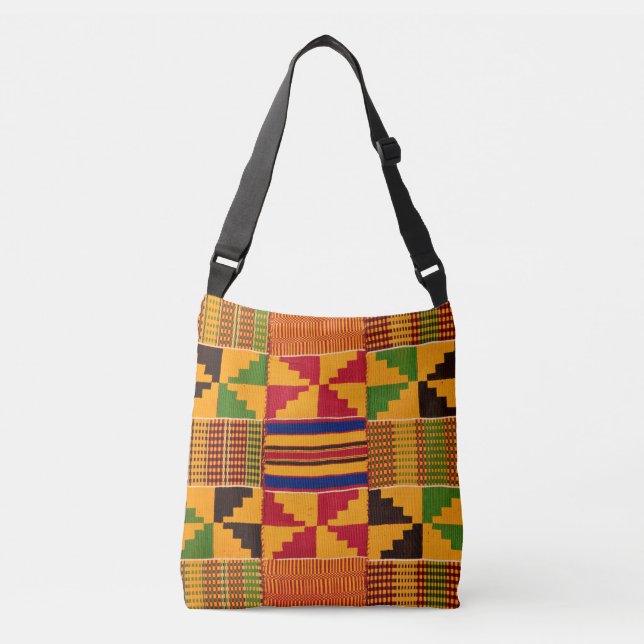 African Print Crossbody Bag (Front)