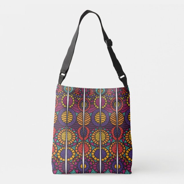 African Print Crossbody Bag (Back)