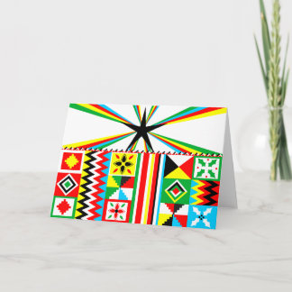 African Print Design Kente Cloth Tribal Pattern Holiday Card