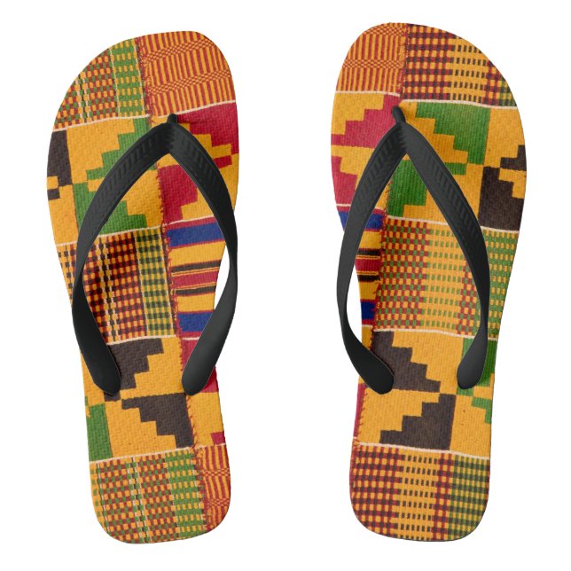 African Print Flip Flops (Footbed)
