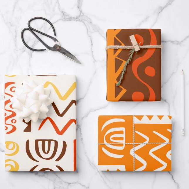 African Print Gift Wrapping Paper (Front)
