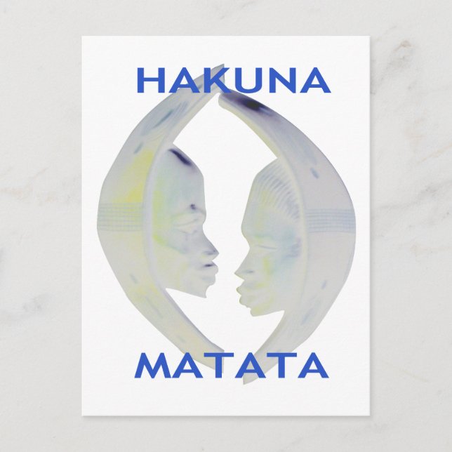 African Print Hakuna Matata Design Announcement Postcard (Front)