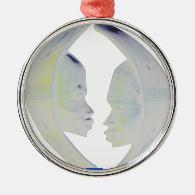 African Print Hakuna Matata Design Metal Tree Decoration (Front)