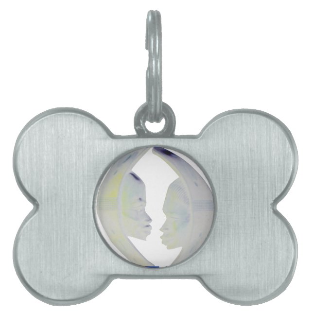 African Print Hakuna Matata Design Pet Name Tag (Front)