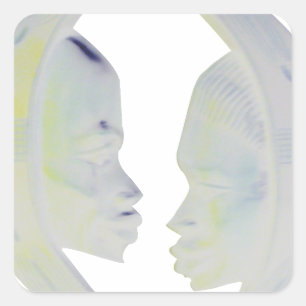 African Print Hakuna Matata Design Square Sticker