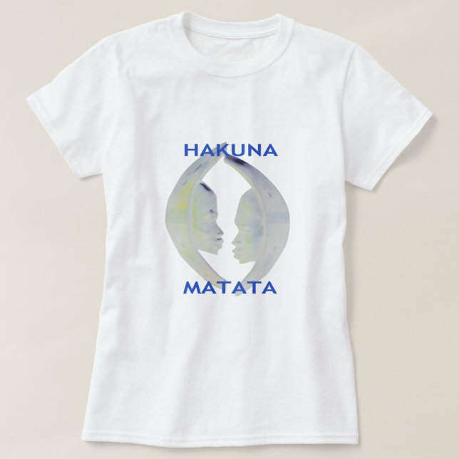 African Print Hakuna Matata Design T-Shirt (Design Front)