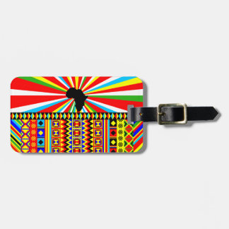 African Print Kente Cloth Tribal Pattern Ankara Luggage Tag
