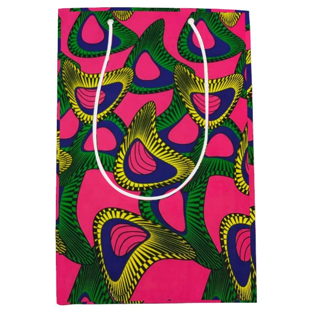 African Print Medium Gift Bag (Front)