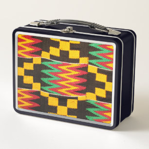 African Print Metal Lunch Box