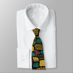 African Print  Neck Tie