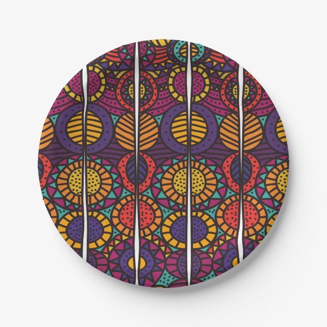 African Print  Paper Plate (Front)