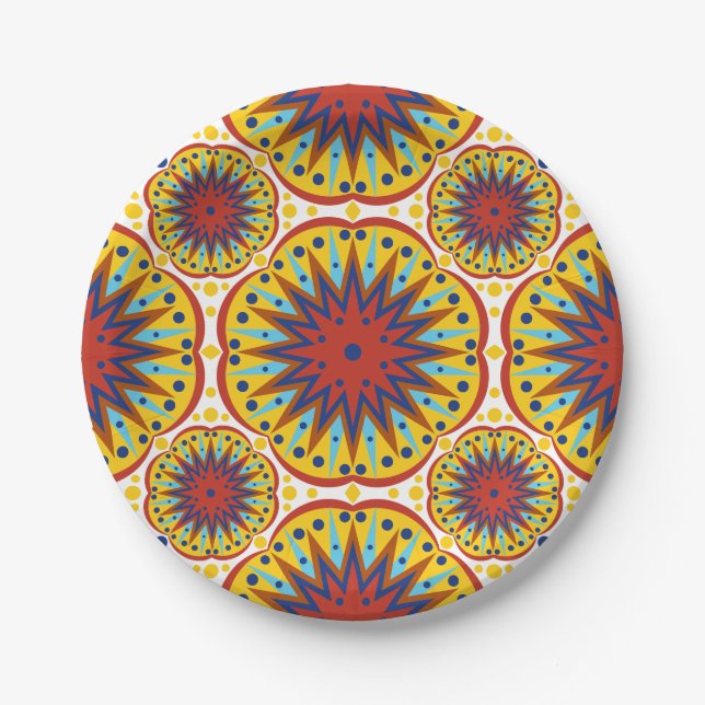 African Print Paper Plate (Front)