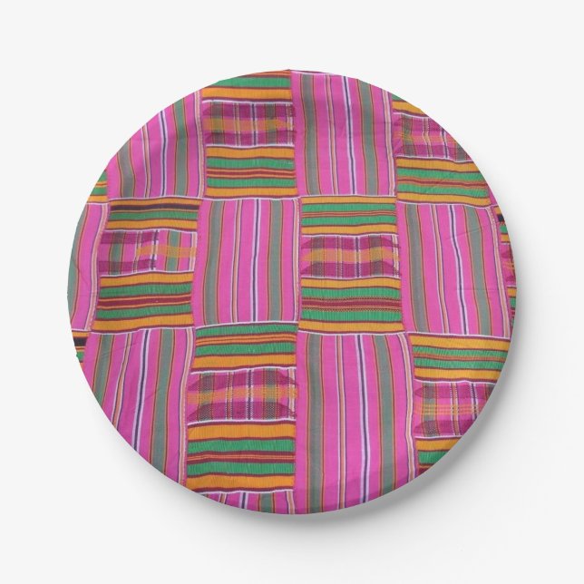 African Print Paper Plate (Front)