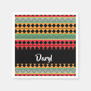 African print patterned napkin