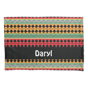 African print patterned pillowcase