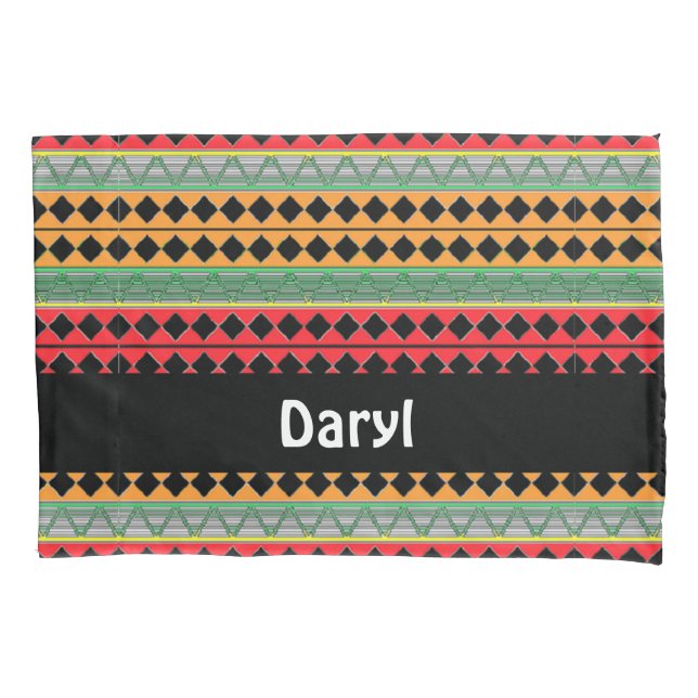 African print patterned pillowcase (Front)