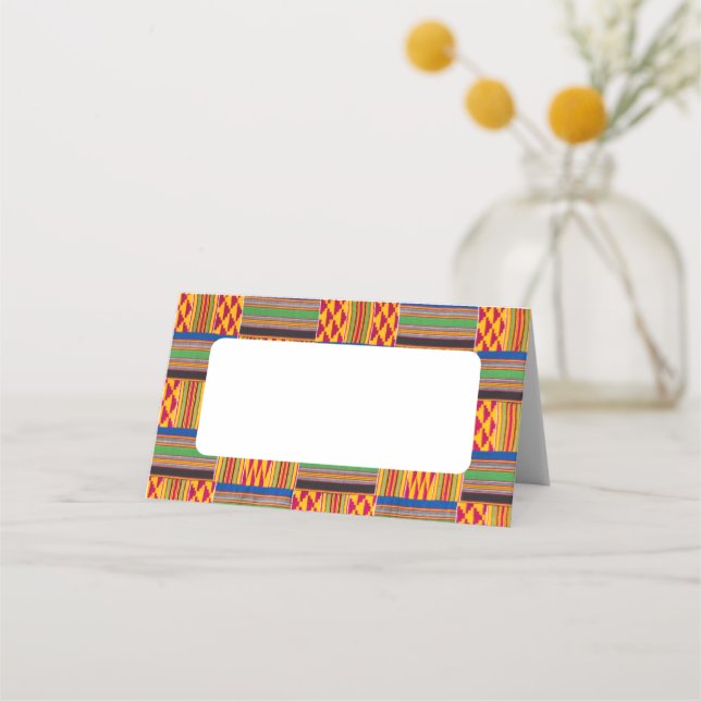 African Print  Place Card (Front)