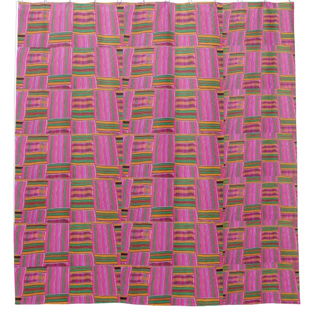 African print shower curtain (Front)