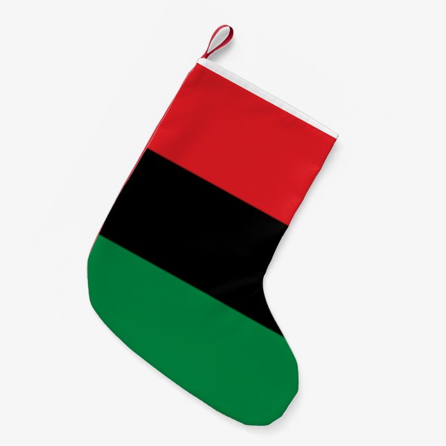 African Print Small Christmas Stocking (Front (Hanging))