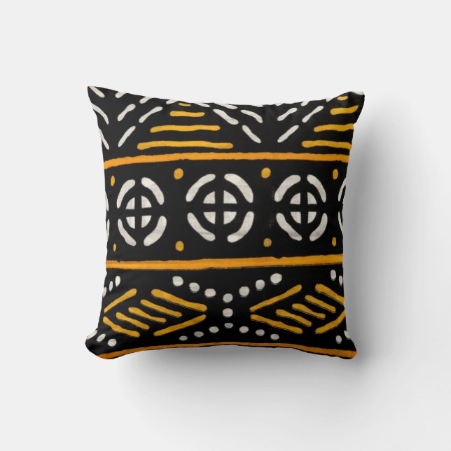 African Print Throw Pillow (Front)