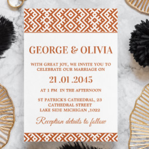 African Print Wedding Invitation