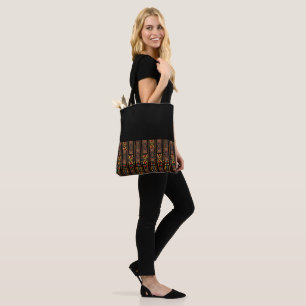 African print with black background Tote Bag