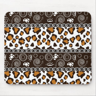 African print with cheetah skin pattern mouse mat