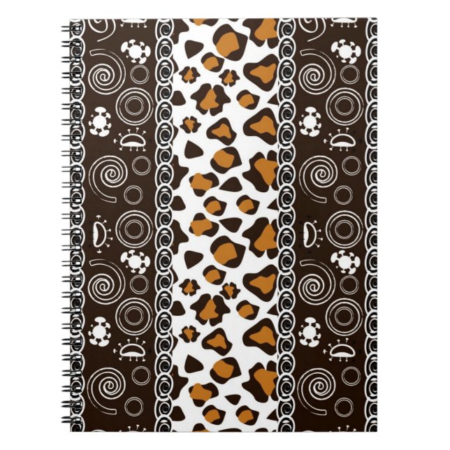 African print with cheetah skin pattern notebook (Front)