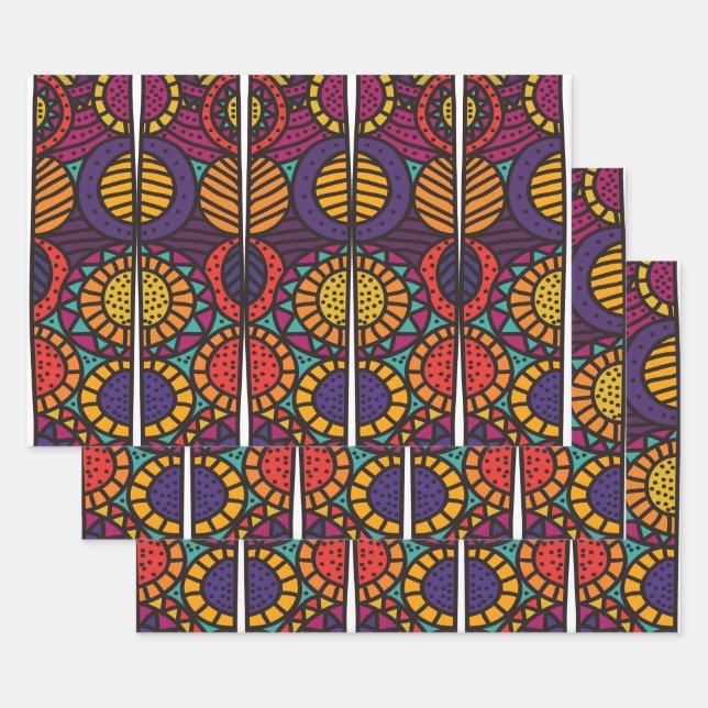 African Print Wrapping Paper (Set)